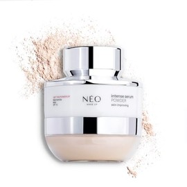 NEO MAKE UP Puder - Transparent - Intense Serum Powder - Puderquaste - Gesichts-make-up - Beauty Glow Up - Mineral Puder Mit Niacynamid & SPF10 - Ultraleichtes Make-up mit Anti-Aging-Wirkung – 10g