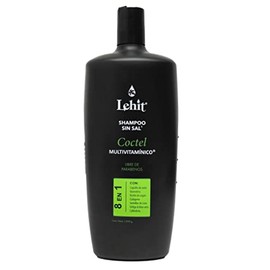 Lehit Champu Coctel Vitaminico Repolarizador 8 en 1 Sin Sal Litro | Shampoo Cocktail 8 in 1 Repolarizer Parabens Free 33.8oz-1000mL Liter