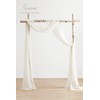 Floroom Wedding Arch Draping Fabric 2 Panels 20Ft Ivory Chiffon