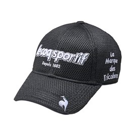 Cox Sportif LG5SCP12M Men's Cap, Double Raschel, Breathable, Logo Design, Cooling, BK00 (Black)