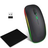 EasyULT Kabellose Maus, 2,4 GHz USB Leise Funkmaus, Bluetooth 5.1