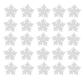 PRETYZOOM 50pcs White Snowflake Buttons Christmas Buttons Bulk Mini Snowflake Ornament Mini Snowflakes Buttons for Crafts Small Snowflake Buttons White Buttons Wooden Small Button Clothing