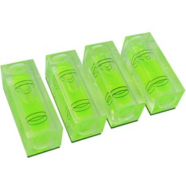 Magnetic Mini Small Bubble Level Tool Scope Square Pocket Long Stick On High Precision Horizontal (4pcs 1.6inch 40mmx17mmx15mm)