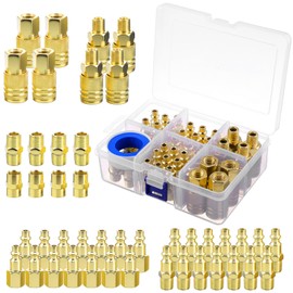 45pcs Air Coupler & Plug Kit,1/4”NPT Air Tool Fittings Set,Quick Connect Compressor Accessories Set