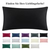 Aisbo Pillowcase, 40 x 80 cm, Set of 2, Black,
