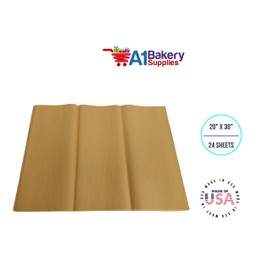 Gift Wrapping Tissue Paper 20x30 24 Pack by A1 Bakery Supplies (Noble Gold)