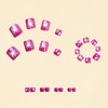 Square Press on Toenails Purple Fake Toe Nails with Star