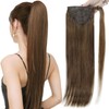 Full Shine Long Ponytail Extension Brown Ponytail Hair Extensions Real