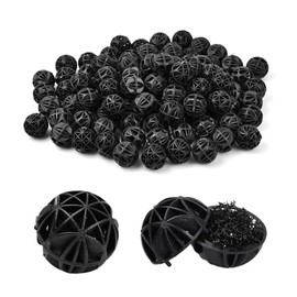 Wisebom Pack of 100 Organic Filter Balls Aquarium 16 mm Bio Porous Filter Biochemical Ball for Filtration Cleaning, Pond Fountain Filter Medium for EX External Filter, Reduces Number of Water Changes