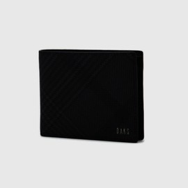 Daks (신세계강남점)DBWA3F093BK EDINBURGH PVC블랙 체크 가죽 반지갑 (DBW A3F093BK) EDINBURGH PVC Black Check Leather Compact Wallet