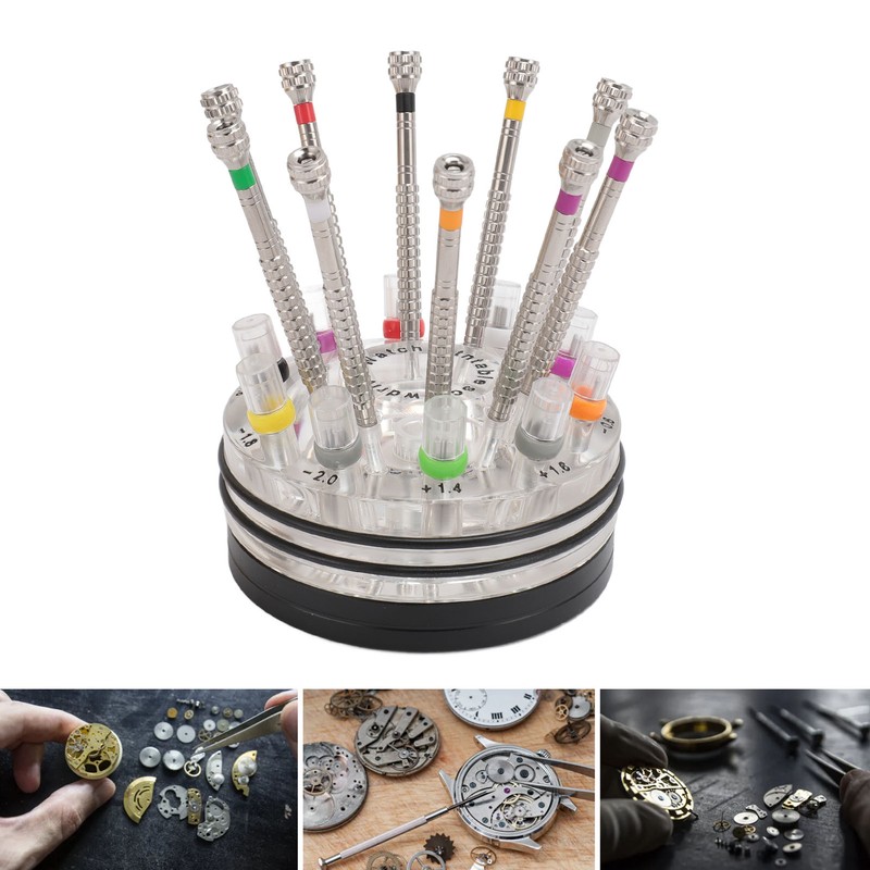 10pcs Screwdriver Kit for Watches Flat Blade Slotted Screwdriver with