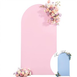 Wedding Arch Backdrop Cover, 5FT Blue Pink Arch Cover Stretchy Backdrops, Double-Sided Arch Stand Covers for Wedding Ceremony, Baby Shower, Birthday Party Decoration