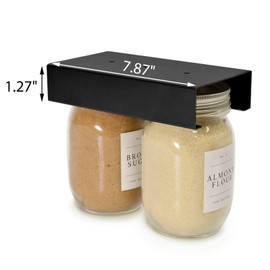 Art Secret Mason Jar Holders (2 Pack) Storage Rack Hanger Brackets for Mason Jars - Kitchen Pantry Jar Organization (Wide Mouth)