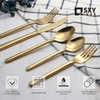 SXY INOX Silverware Set for 4,20 Pieces Forged Stainless Steel