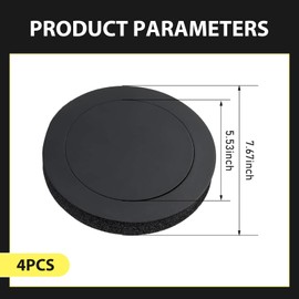 Dogary 4 PCS 6.5" Foam Speaker Enhancer, Audio Speaker Bass Foam Gasket, High Rebound Sponge Bass Blocker Kit, Universal Enhanced Stereo Sound Modification Accessory (Black)