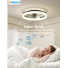 VOLISUN Low Profile Ceiling Fans with Lights and Remote, Bladeless