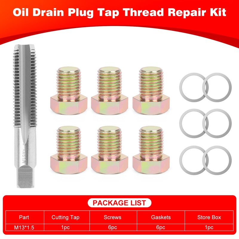 JMMRRR Oil Drain Plug Tap Thread Repair Kit M13 x