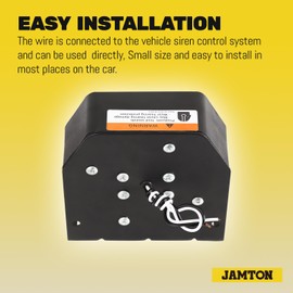 JAMTOM Compact High-Performance PA Siren Horn, 200W/8 ohms Ultra Slim Sirens Speaker for Police, Ambulance, Engineer Vehicles (Capable with Any 100-200 Watt Siren System)