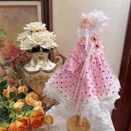 HAMRETHYPPZ 1/4 1/6 1/3 BJD Ball Joint Doll Dress Doll Costume Doll Maid Clothes Ball Joint Doll Dress Up Pink Princess Skirt Pink Dot Princess Skirt Maid Skirt Cute Skirt (Head, Body Not Included) (1