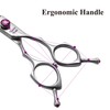 Fenice Peak 7.5‘’ Curved Chunker Dog Grooming Scissors with Purple
