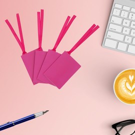 Glick Pack of 4 Plain Hot Pink Gift Tags to Accessorise Your Gifts Beautifully, Gift Tags, 7 x 5 cms