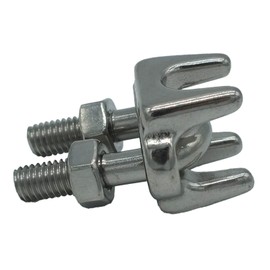 DuraBrite 3/8" Type 316 Stainless Steel Wire Rope Cable Clip Clamp (Pack of 10)