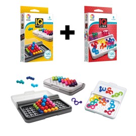 Smart Games - Iq Pro + Iq Link | Board Games For 6 Year Olds Plus | Puzzles For Kids 3d | Board Games For 8+ Year Olds | Educational Toys | Travel Games For Kids