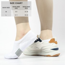 No Show Socks Womens Cushioned Low Cut Athletic Hidden Liner for Sneakers Footies Ankle Invisible Running Socks White Black 4 Pairs 6-9