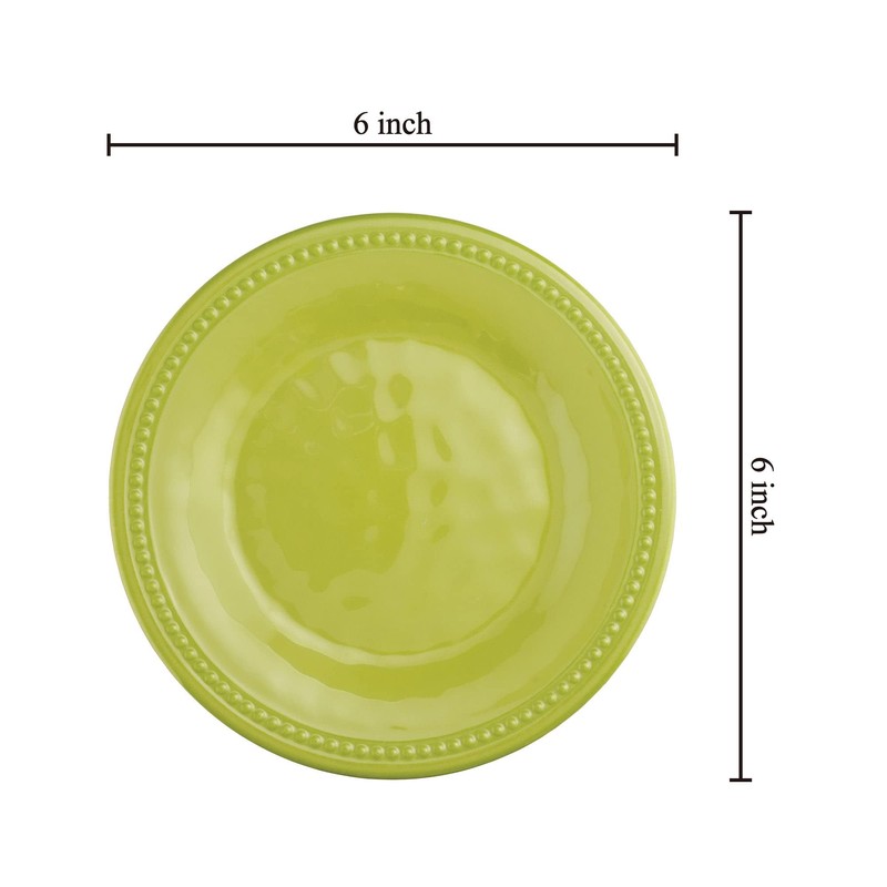 UPware 4-Piece 6 Inch Melamine Dessert Plates Appetizer Dinner Plates