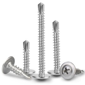 Pack of 120 M4.2 x 13 mm Stainless Steel Self Tapping Screws Metal Self Tapping Screws High Strength 410 Stainless Steel Self-Tapping Screws Self Tapping Drilling Screws