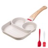Biubumtu Egg Frying Pan Nonstick - 3 Section Egg Skillet