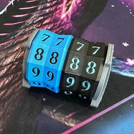 Arena Games Large Spindown Counter for Tracking Counters, Tokens, and Life - MTG CCG Accessory (Blue - Black Dual Color)