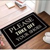 Welcome Mat, 60cm x 40cm, Please Remove Your Shoes (New