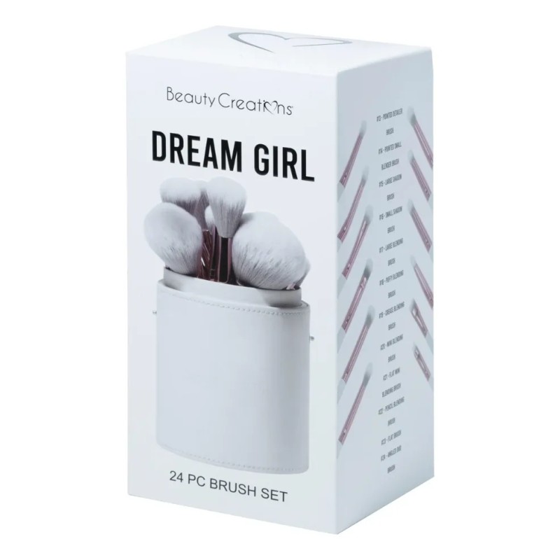 Set De 24 Brochas Dream Girl Beauty Creations Color Blanco