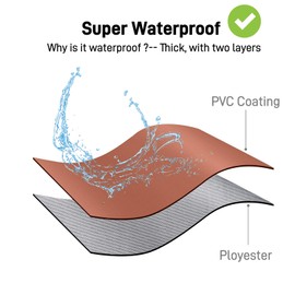 Vammcht Waterproof Rubber Vinyl Apron Heavy Duty Chemical Resistant Work Apron Extra Long Grilling Aprons with Adjustable Bib Apron for Dishwashing Lab Butcher Cooking Kitchen Orange