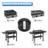SafBbcue Grill Knobs Replacement, Black, 2-Pack, Metal, For Blackstone 17/22/28/36