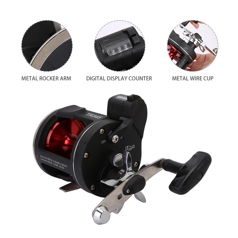 Trolling Reels Equipped With Line Counter Black Trolling Saltwater Offshore