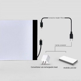 London Express A4 Light Box, Ultra-Thin Portable A4 Tracing Lightbox USB Power, Adjustable Brightness LED Drawing Board Tracing Light Pad for Artists Tattoo Animation Drawing Sketching X-ray (Black)