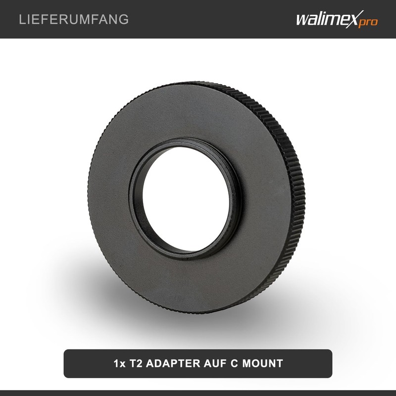 Walimex pro T2 Adapter for C-Mount - Manual Focus Adapter