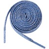 [Elerevyo] 1 Pair Glitter Shiny Metallic Flat Shoelaces Colorful Multicolor