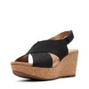 Clarks Women's Annadel Eirwyn Wedges, Black Nubuck, 8 W
