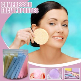Esponjas Faciales Para Lavar El Rostro | 60 Unidades Esponjas Limpiadoras,Esponja Para Masaje Facial, Para Viajes De Negocios Y Vacaciones En Casa O Spa Para Mujeres Y Niñas