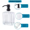 JINCROP 13.5Oz Glass Soap Dispenser, Clear Hand Soap Dispenser for