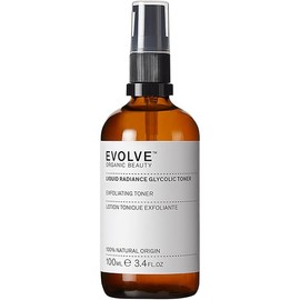 Evolve Organic Beauty - Liquid Radiance Glycolic Toner | Smoothe, Hydrate, Tone, Exfoliate | Malic + Citric Acid, Galactoarabian | Small-Batch, Vegan Clean Beauty (3.4 fl oz | 100 mL) Package May Vary