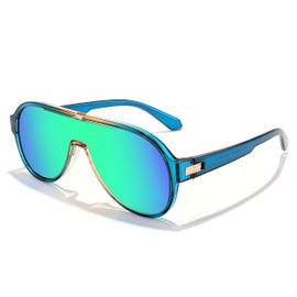 FEISEDY Polarized Men Women Sunglasses, Oversized Fahion One Piece Sun Glasses, Lightweight TR90 Frame B4080