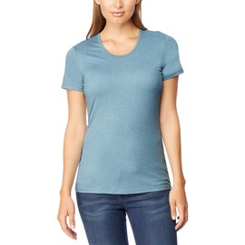 32 DEGREES Cool Women's 2pk Short Sleeve Scoop Neck (Black/Dust Teal) (XL)