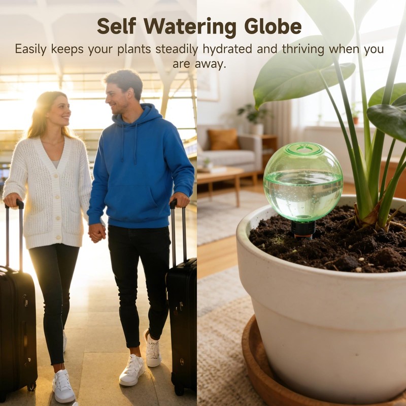 Toyosport 6 Pcs Self-Watering Globes, 17 oz Automatic Plant Watering