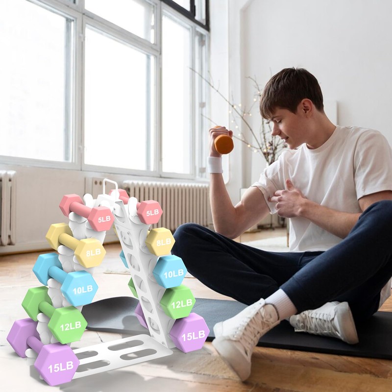 Dumbbell Rack 5 tier(Dumbbells not included), A-Frame Metal Dumbbell Holder
