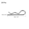 uxcell Clip Pins 1.8mm Wire Carbon Steel 32mm Length Trailer