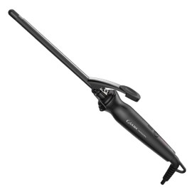 GA.MA Salon Curl Silk Chrome Titanium Curling Iron for Tight Curls, 0.35 Inch Barrel, Quick Adjustable Heat, Anti-Frizz, Dual Voltage, Auto Shut-Off